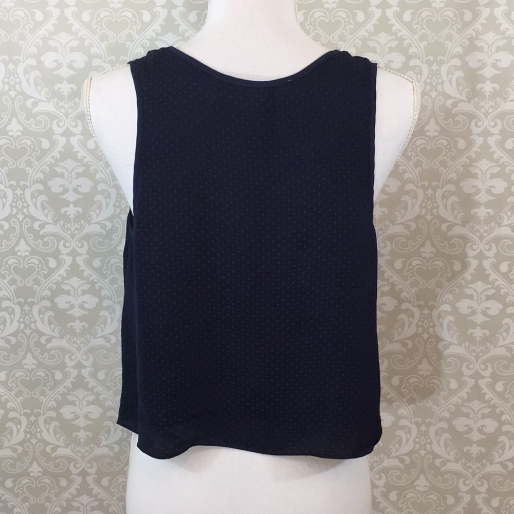 {Forever 21} Navy Tank w/Polka Dots Size M - Picture 3 of 5